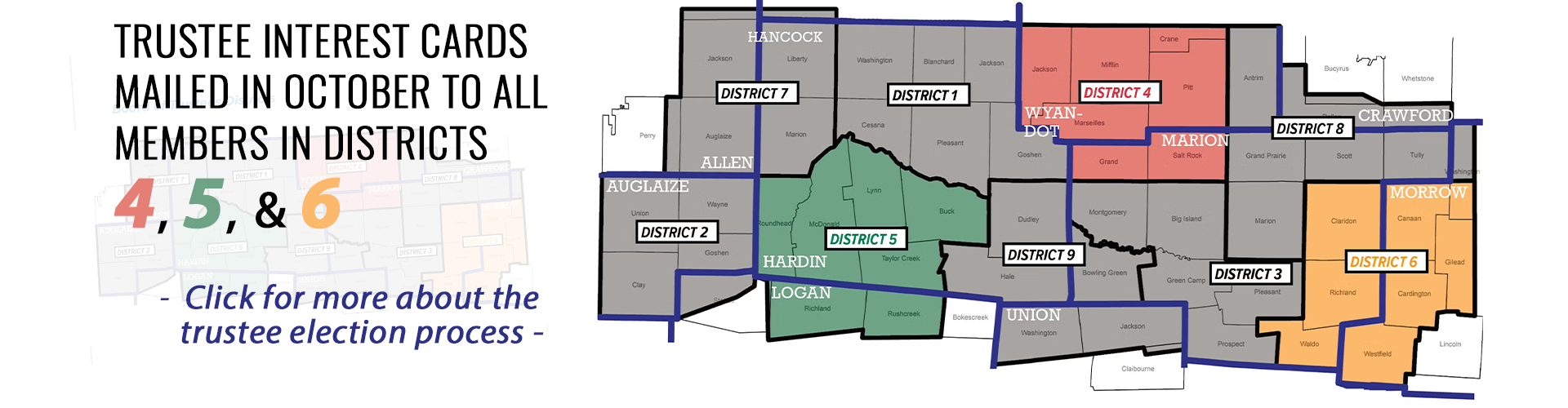 Trustee districts for election in 2024